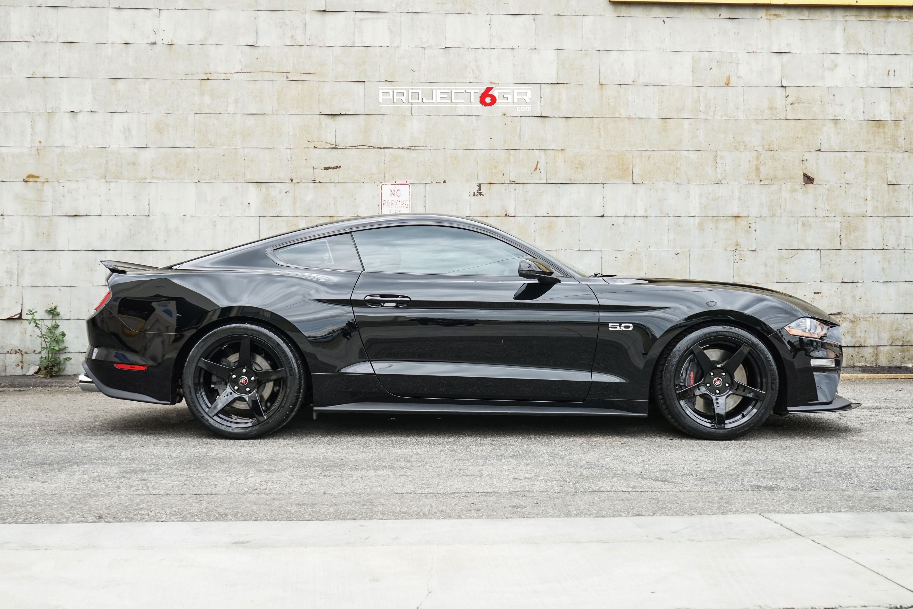FIVE Gloss Black 20x10 & 20x11 (Staggered) Wheel Set for Mustang 2005-23 & 2024+ | Project 6GR