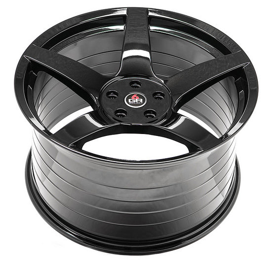 FIVE Gloss Black 20x10 & 20x11 (Staggered) Wheel Set for Mustang 2005-23 & 2024+ | Project 6GR