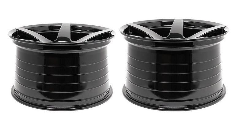FIVE Gloss Black 20x10 & 20x11 (Staggered) Wheel Set for Mustang 2005-23 & 2024+ | Project 6GR