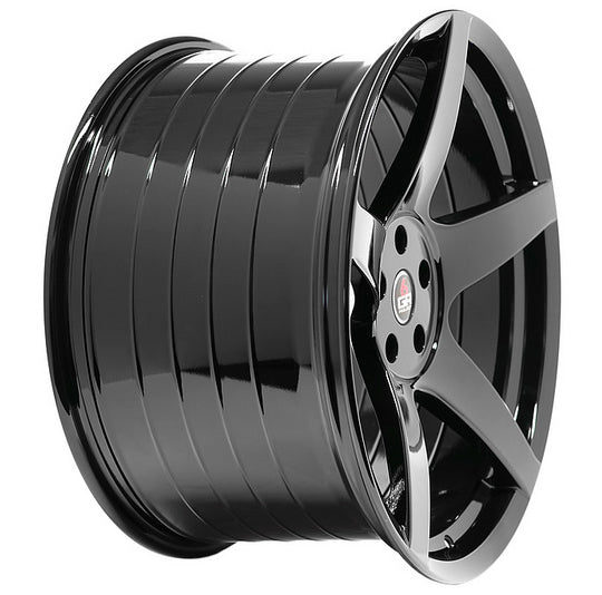 FIVE Gloss Black 20x10 & 20x11 (Staggered) Wheel Set for Mustang 2005-23 & 2024+ | Project 6GR