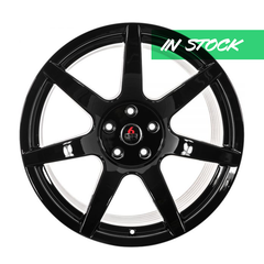 Project 6GR 'SEVEN' Gloss Black Wheel Kits (Set of 4 in Square/Staggered Combo) for Mustang 2005-23