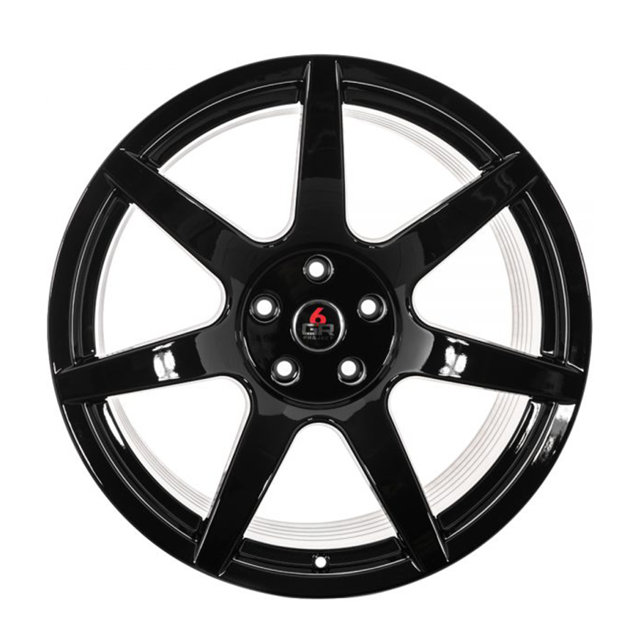 Type 'SEVEN' Gloss Black Wheel Kits (Set of 4 in Square/Staggered Combo) for Mustang 2005-23 | Project 6GR