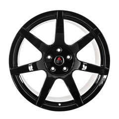 Project 6GR 'SEVEN' Gloss Black Wheel Kits (Set of 4 in Square/Staggered Combo) for Mustang 2005-23