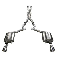 Corsa 'Sport' Cat-Back Exhaust (Polished Tips) for Mustang (Convertible) 5.0L GT 2015-17 | #14341 - Available from NEMESISUK.COM
