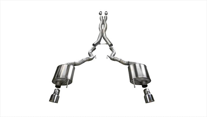Corsa 'Sport' Cat-Back Exhaust (Polished Tips) for Mustang (Convertible) 5.0L GT 2015-17 | #14341 - Available from NEMESISUK.COM
