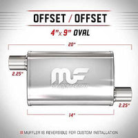 Universal Muffler/Silencer 2.25" O/O Oval 4x9" x 14" | Magnaflow #11234