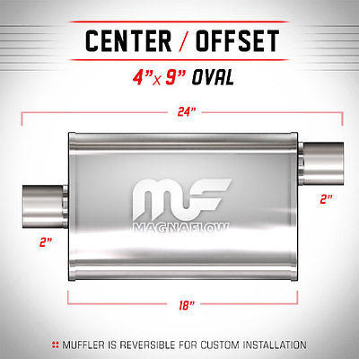 Universal Muffler/Silencer 2" C/O Oval 4x9" x 18" | Magnaflow #11254