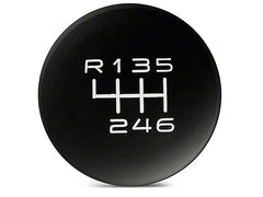 Modern Billet Retro Style 6-Speed Shift Knob (Black) for Mustang 2015-23 | #387421-MB