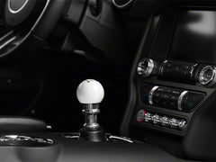 Modern Billet Retro Style 6-Speed Shift Knob (White) for Mustang 2015-23 | #387422-MB