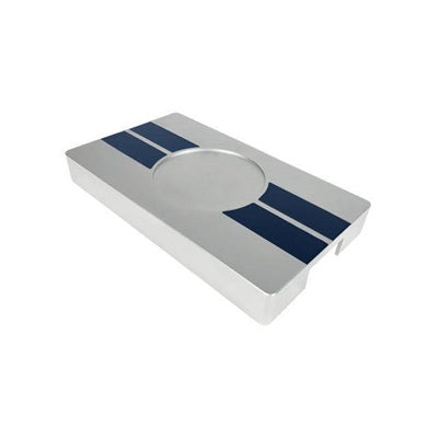 DRAKE Fuse Box Cover (Billet, ft. Blue Stripes) for Mustang 2015-23 | #FR3Z-14A068-P - available from NEMESISUK.COM