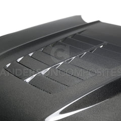 ANDERSON COMPOSITES 'Type-GT5 GT500 Style' Double Sided Hood (Carbon Fibre) for Mustang 2015-17 | #AC-HD15FDMU-GT5-DS