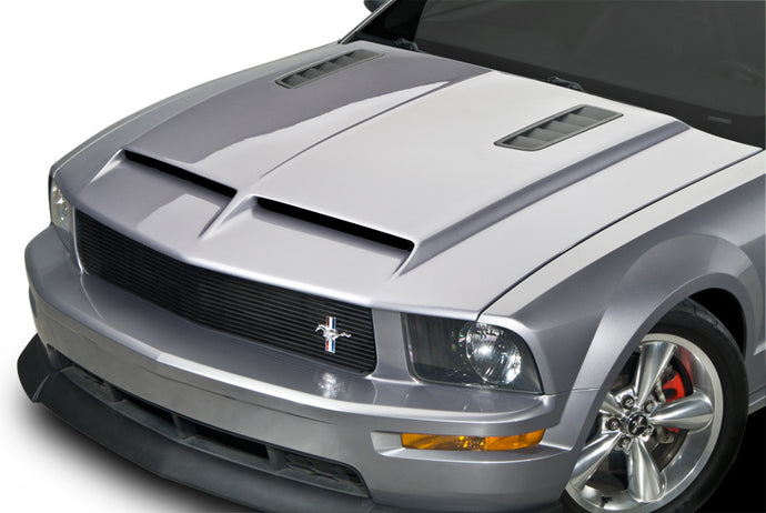 Cervinis Ram Air Hood W/louvers (Unpainted) For Mustang 2005-09 #1225 -  Cervini’s available at NEMESISUK.COM